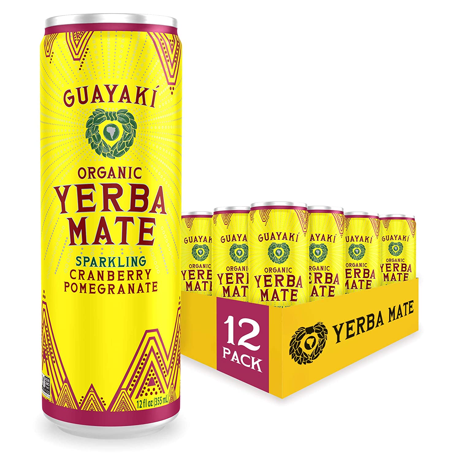 Guayaki Yerba Mate. Organic Sparkling Clean Energy Drink.12 Ounce Cans (Pack of 12)
