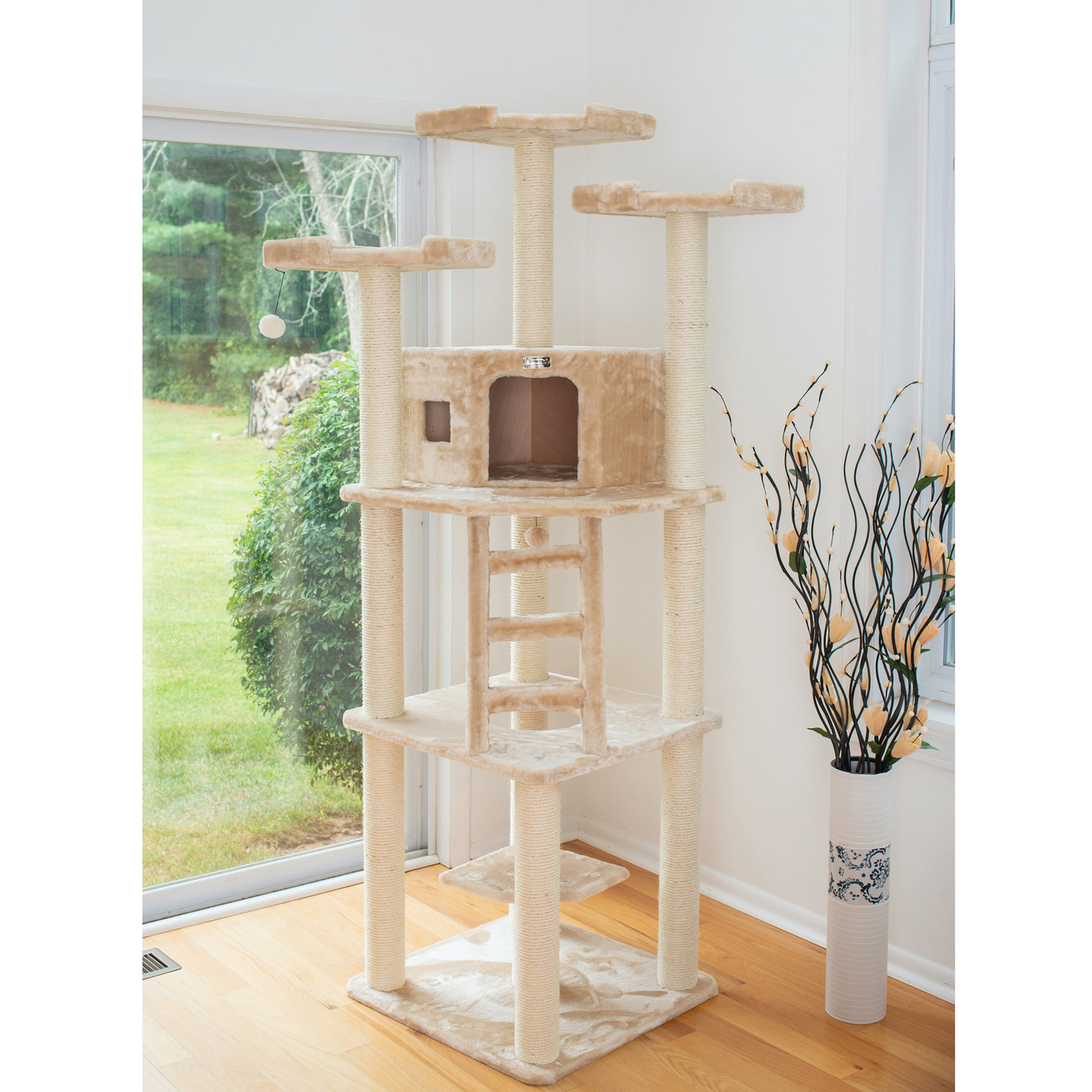 Armarkat Classic real wood Cat Tree Model A8001. 80 inch Beige