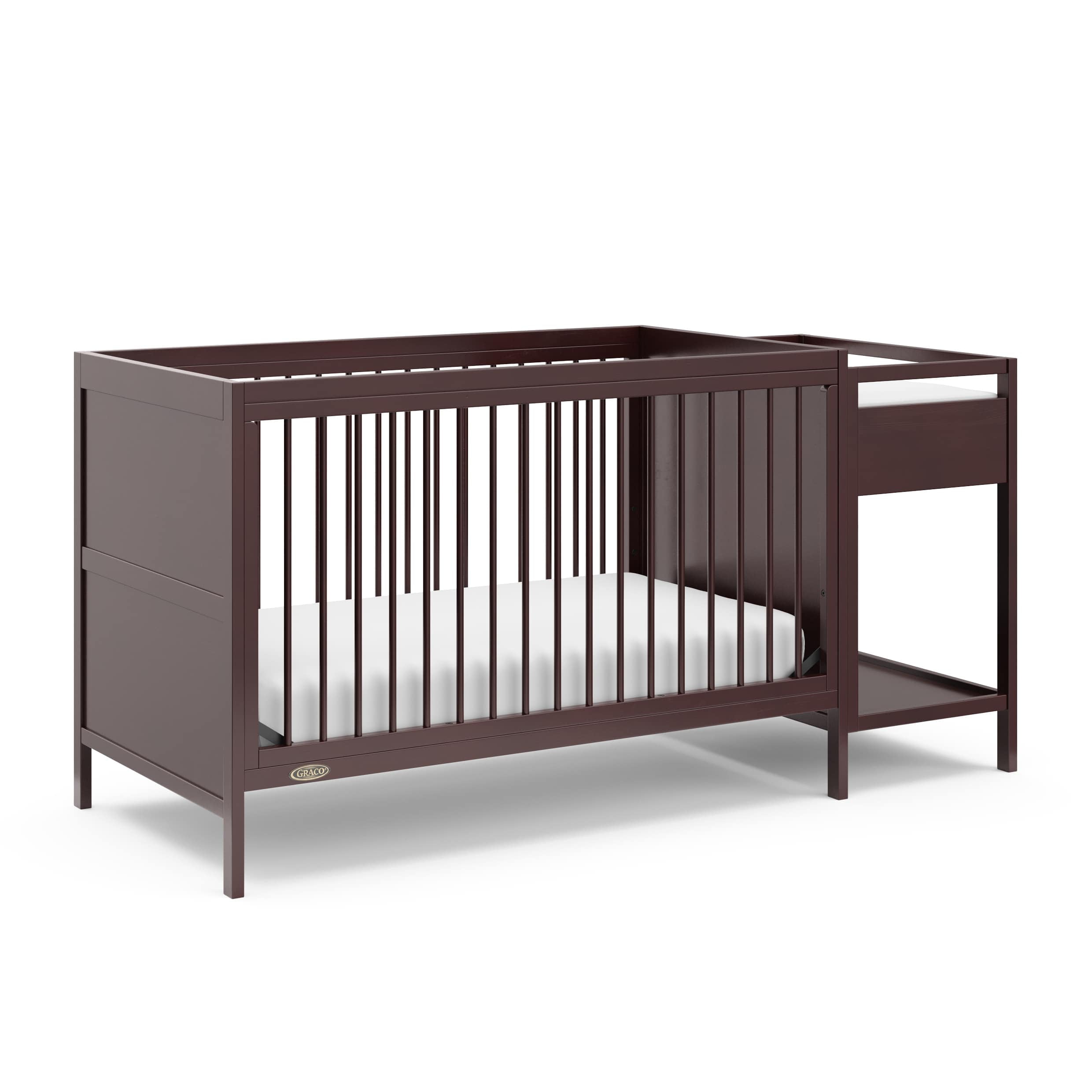 Graco Fable 4-in-1 Convertible Baby Crib and Changer. Espresso