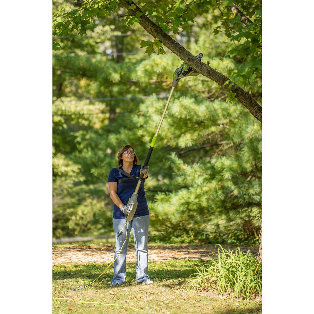 Earthwise CVP41810 8 in. 7 Amp Electric Chainsaw and 18 in. 4.5 Amp Hedge Trimmer with Pole Attachment (4-Tools in-1)