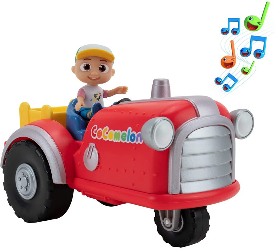 CoComelon Official Musical Tractor w/ Sounds & Exclusive 3-inch Farm JJ Toy