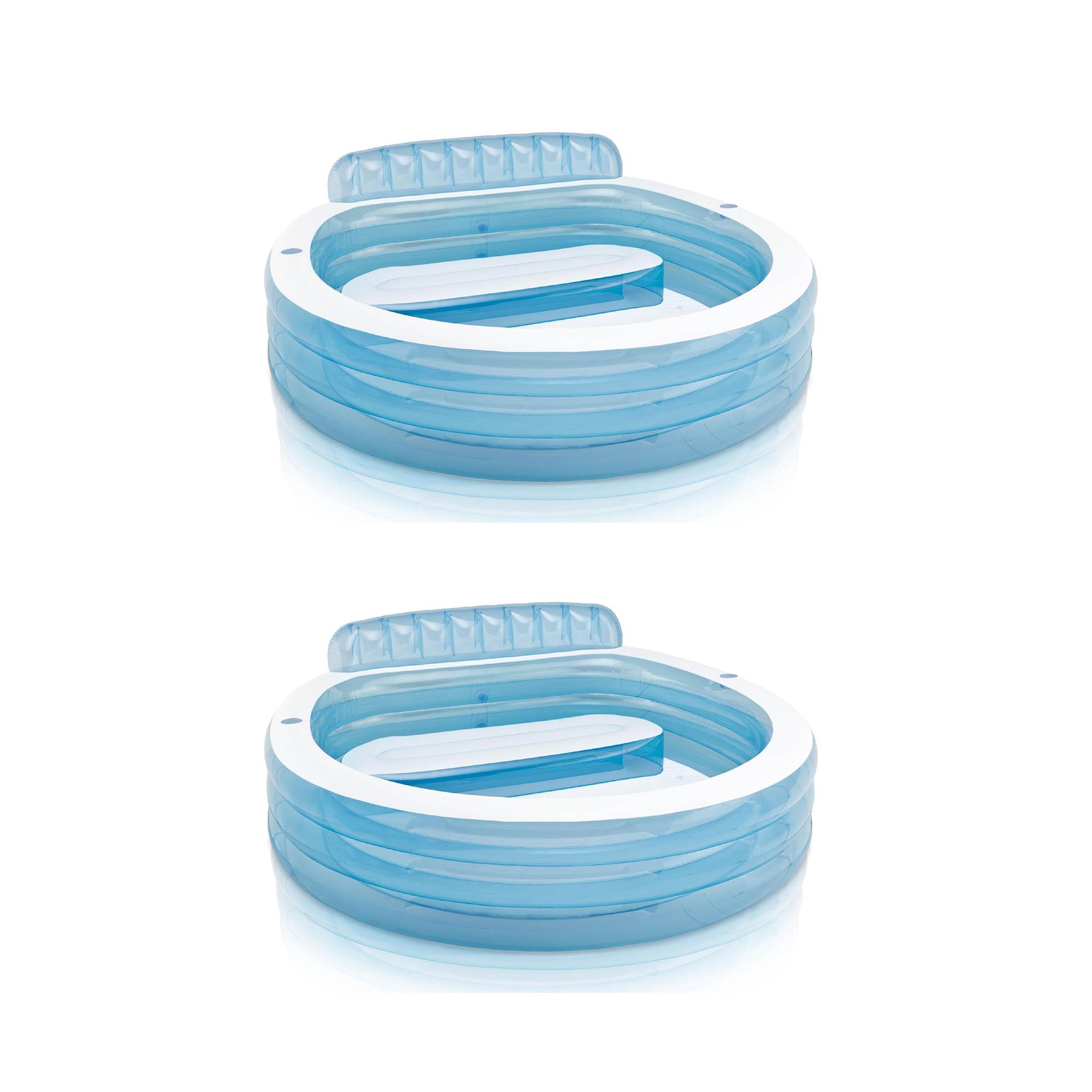Intex 7.33ft x 30in Swim Center Inflatable Pool with Built In Bench (2 Pack)