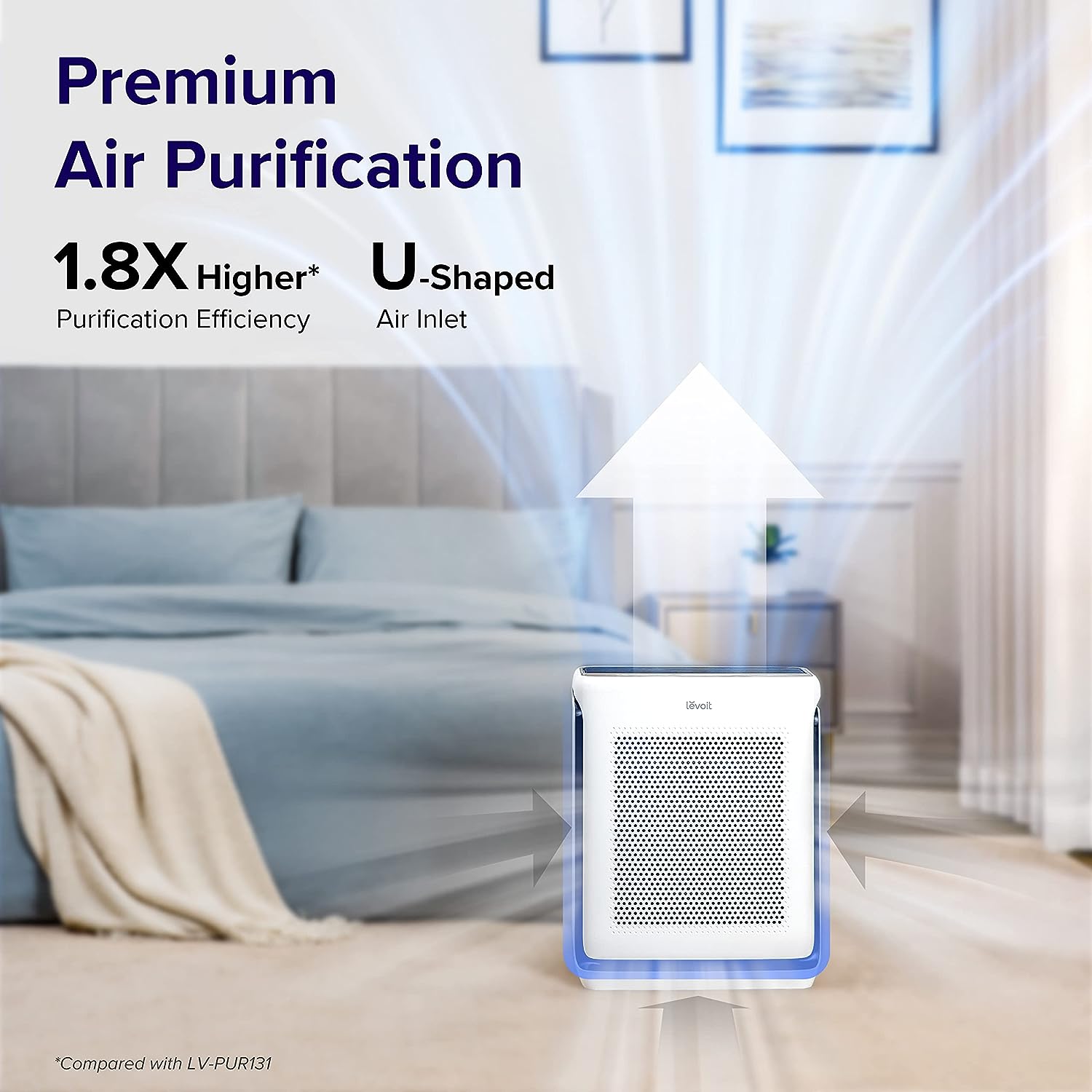 LEVOIT Air Purifiers for Home Large Room Up to 1900 Ft² in 1 Hr with Washable Filters. Air Quality Monitor. Smart WiFi. HEPA Filter Captures Allergies. Pet Hair. Smoke. Pollen in Bedroom. Vital 200S