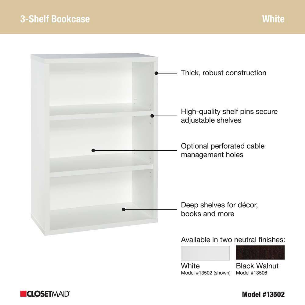 ClosetMaid 44 in. H x 30 in. W x 14 in. D White Wood 3-Cube Storage Organizer