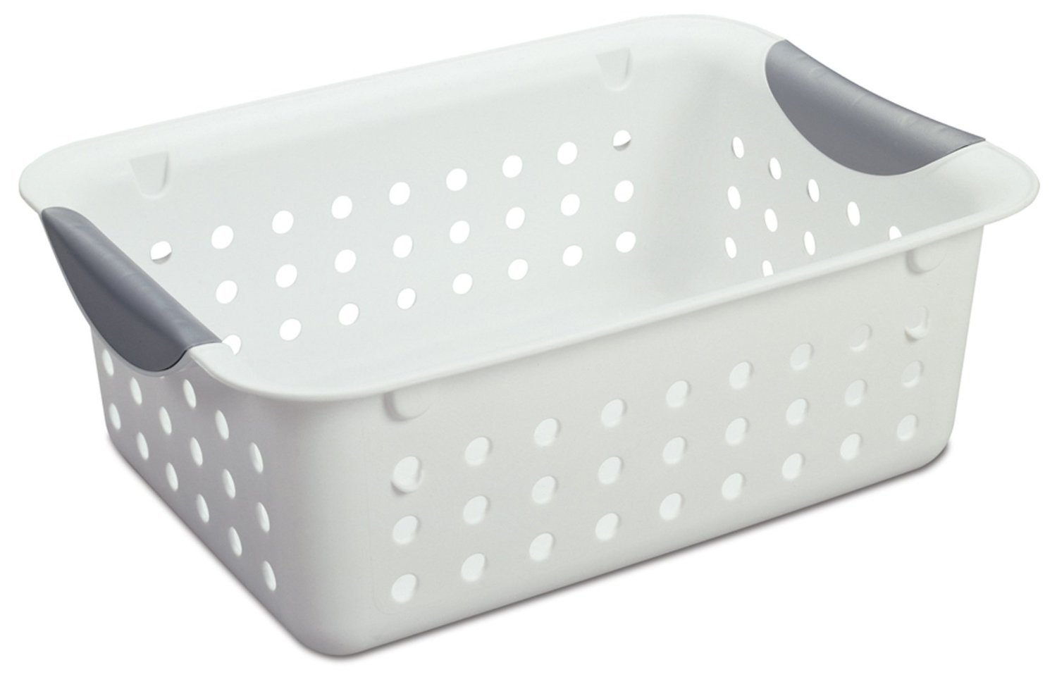 Sterilite 16228012 Small Plastic Storage Bin Organizer Baskets. White. 12-pack