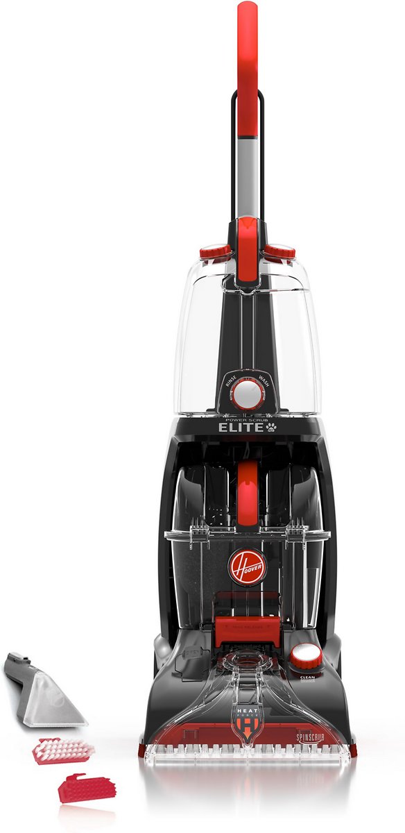 Hoover Power Scrub Elite Pet Carpet Cleaner. Red