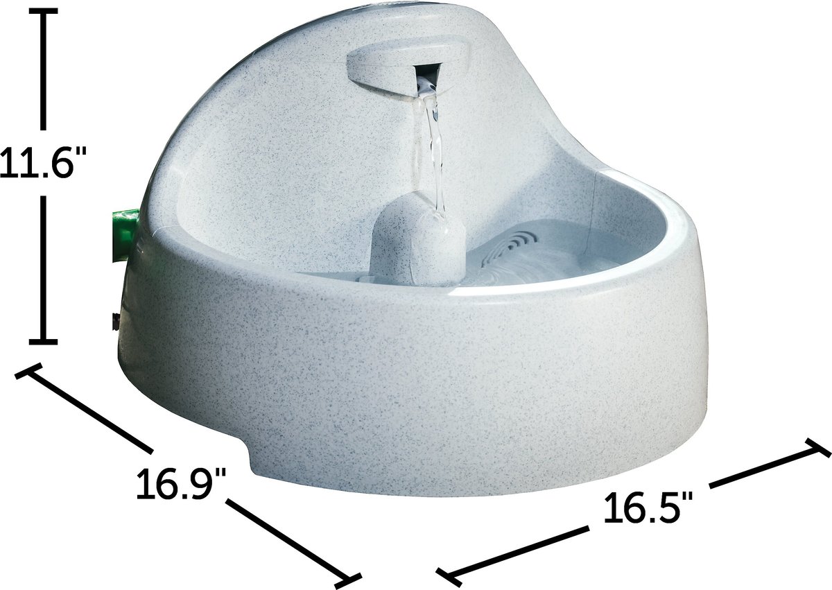 PetSafe Drinkwell Everflow Indoor/Outdoor Dog and Cat Water Fountain. Pet Drinking Fountain. 192 oz. Water Capacity Gray
