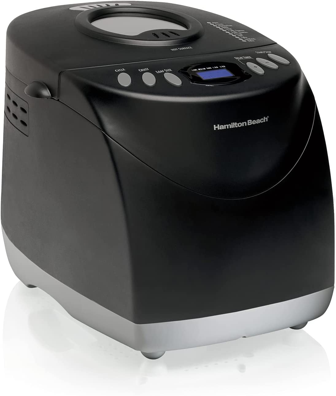 Hamilton Beach Bread Maker Machine. Digital. Programmable. 12 Settings + Gluten Free. Dishwasher Safe Pan + Kneading Paddle. 2 lb Capacity. Black (29882)