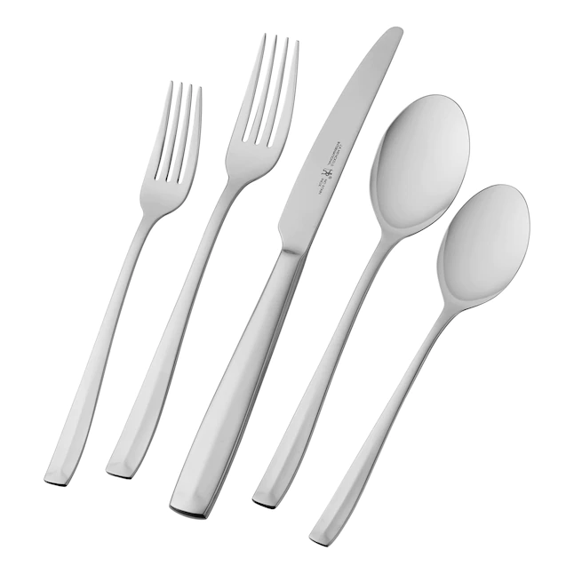 HENCKELS Lani Flatware Set. 65-Piece. silver like finish (22517-365)