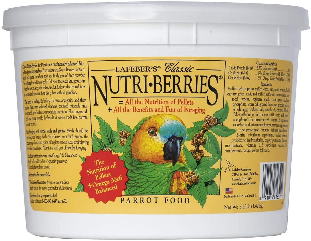 Lafeber Classic Nutri-Berries Parrot Food 3.25 Pound (Pack of 1)