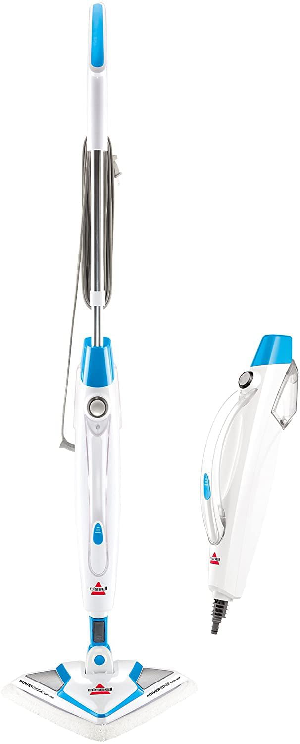 Bissell PowerEdge Lift Off Hard Wood Floor Cleaner. Tile Cleaner. Steam Mop with Microfiber Pads. 20781.White/Blue
