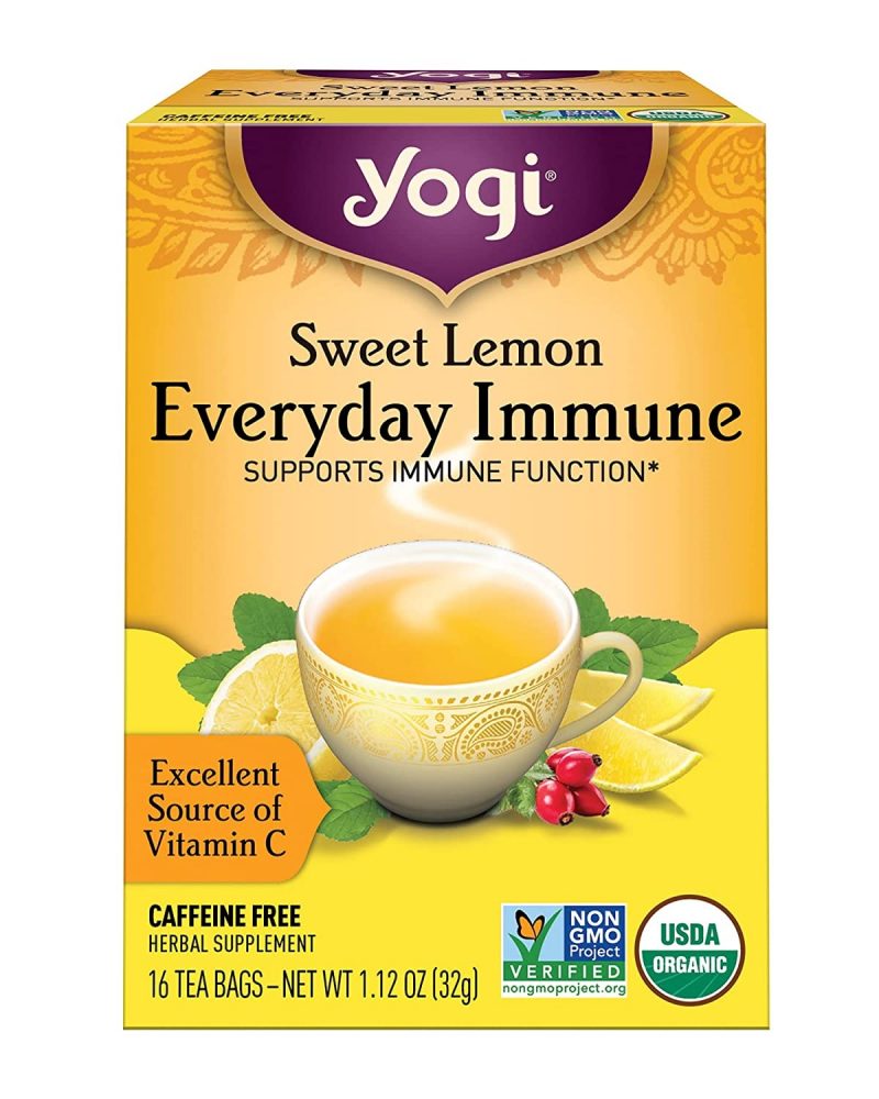 Yogi Tea. Sweet Lemon Everyday Immune. 4 Pack. 64 Tea Bags