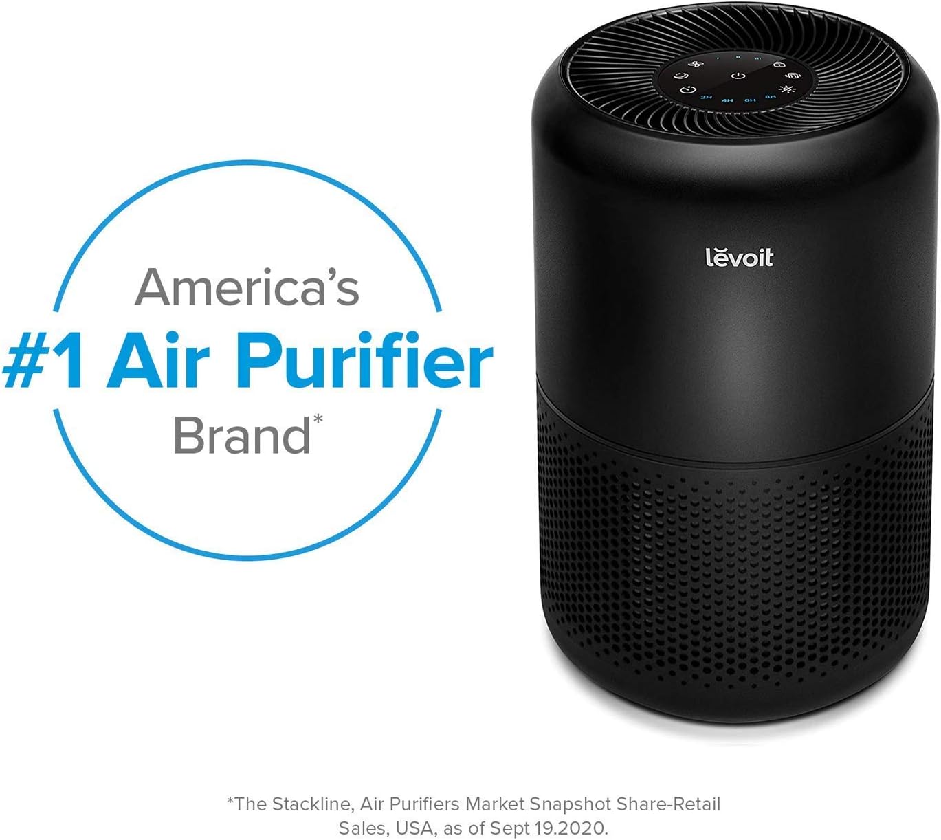 LEVOIT Air Purifier for Home Allergies Pets Hair in Bedroom. Covers Up to 1095 Sq.Foot Powered by 45W High Torque Motor. 3-in-1 Filter. Remove Dust Smoke Pollutants Odor. Core 300. Black