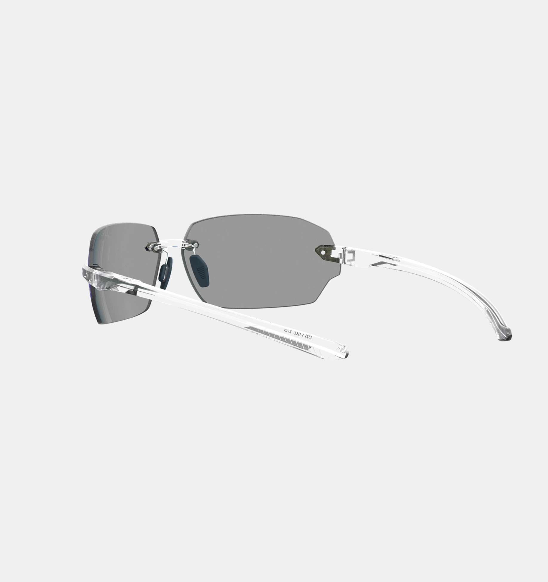 UnderArmour Unisex UA Fire 2 Mirror Sunglasses - Crystal Clear / Blue Mirror