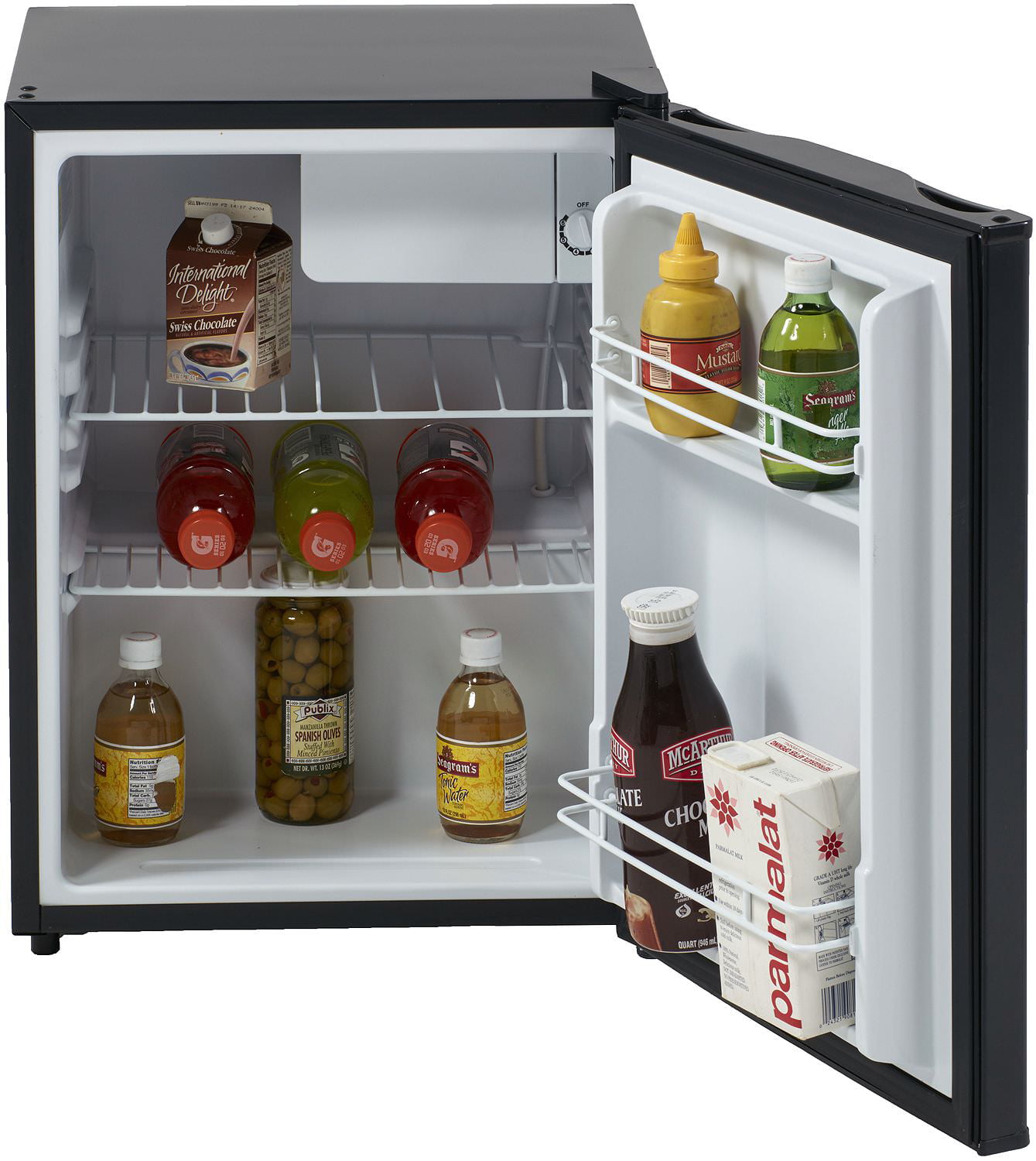 Avanti AR17T1B 1.70 Cubic Foot Refrigerator 1.70 ft - Auto-defrost - Reversible - 1.70 ft Net Refrigerator Capacity - Black - Wire Shelf