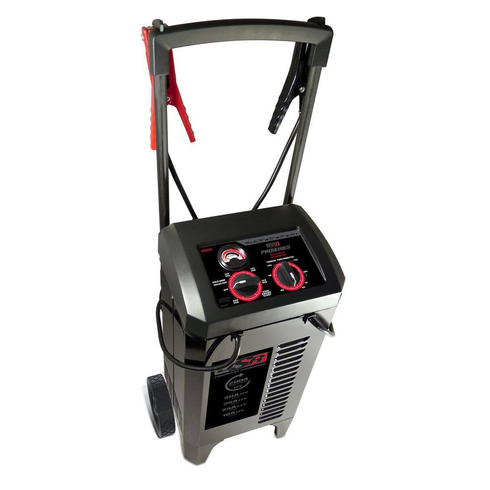 Schumacher Electric DSR140 DSR ProSeries Automotive 12-Volt/24-Volt 200-Amp Manual Wheel Battery Charger and Jump Starter