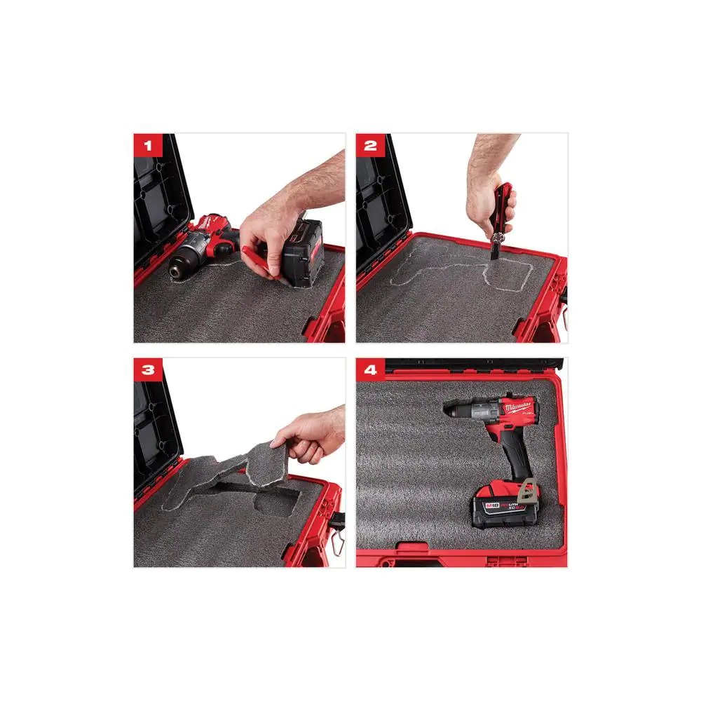 Milwaukee 48-22-8450 PACKOUT 16 in. Portable Modular Tool-Box Case with Customizable Insert