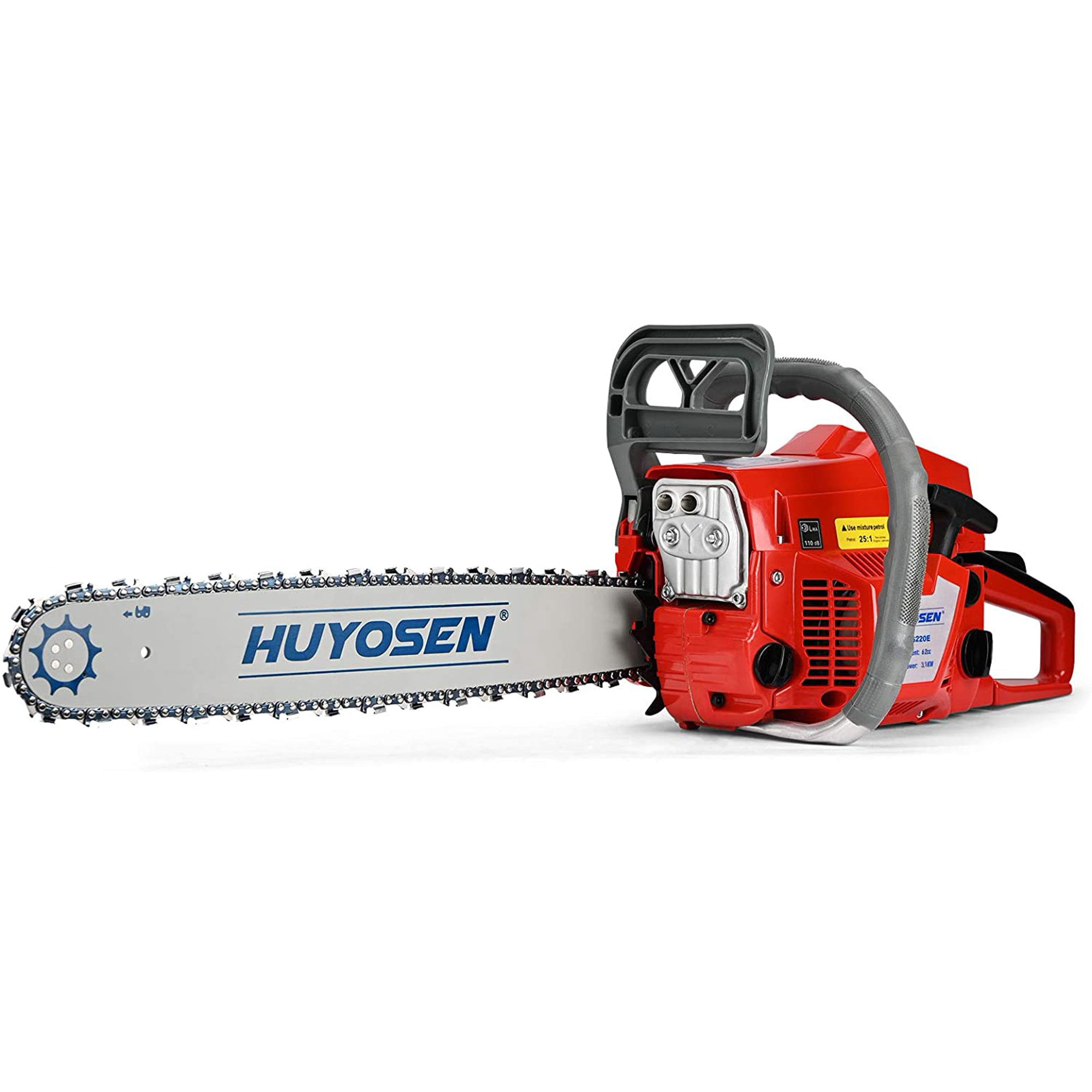HUYOSEN 62CC 2-Cycle Gas Powered Chainsaw. 20-Inch Cordless Handheld Gasoline Chain Saws