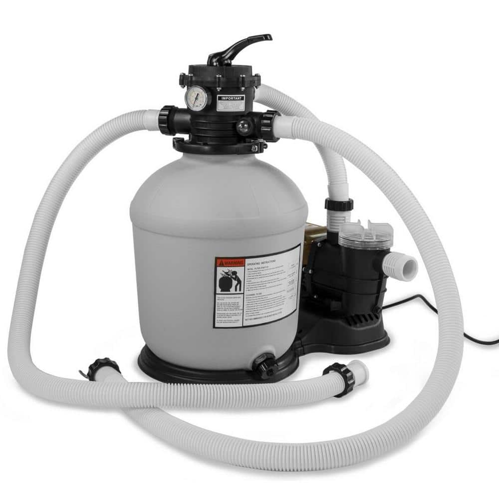 XtremepowerUS 75131-1H 16 in. Sand Filter with 3/4 HP 3100 GPH Above Ground Swimming Pool Pump