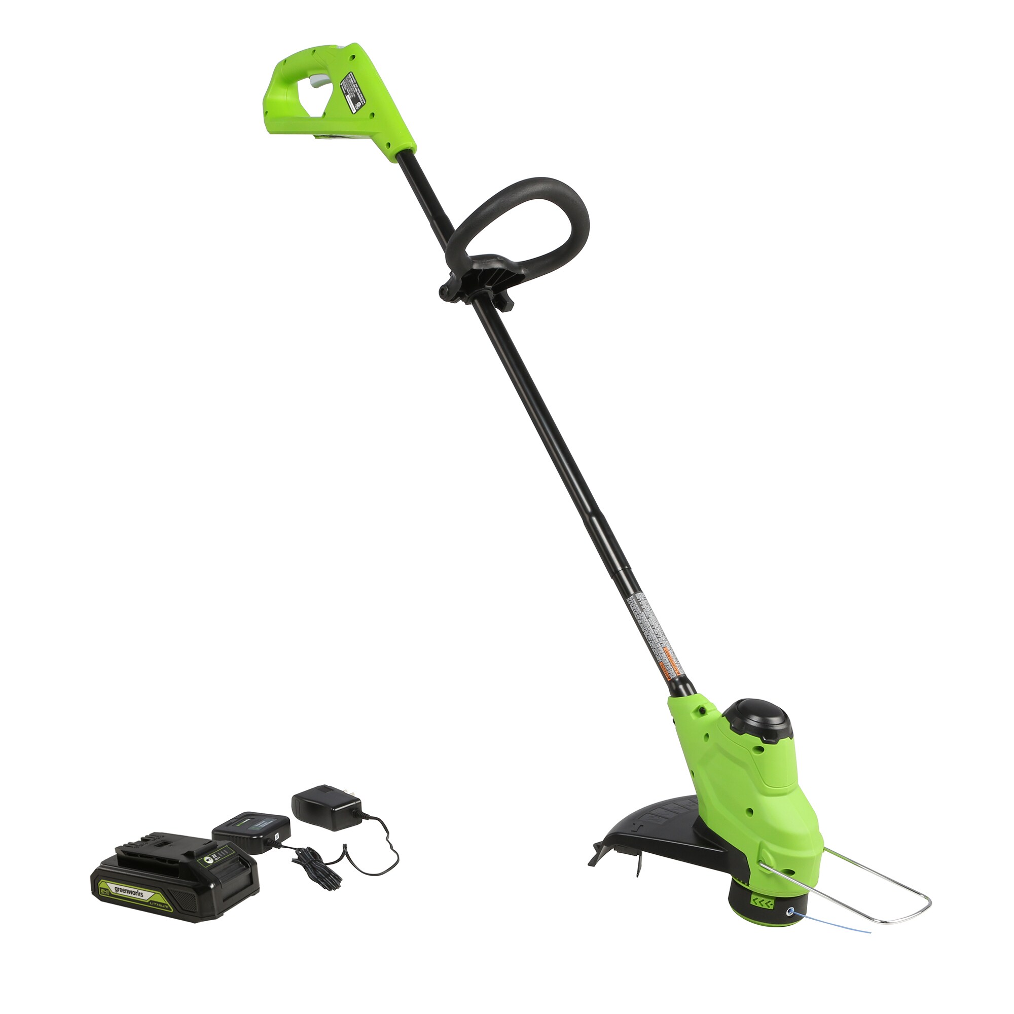 Greenworks 24-volt 10-in Straight Battery String Trimmer 2 Ah (Battery and Charger Included)