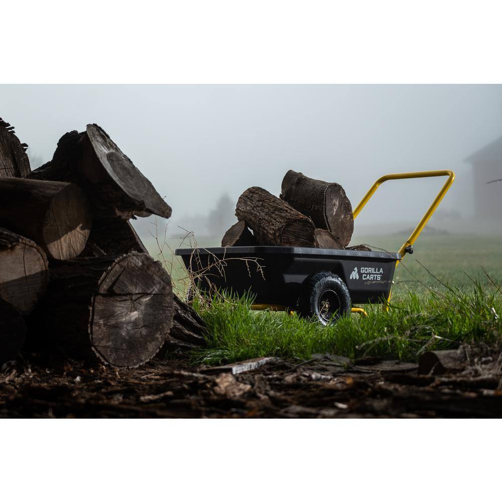GORILLA CARTS GCR-4 4 cu. ft. Poly Yard Cart
