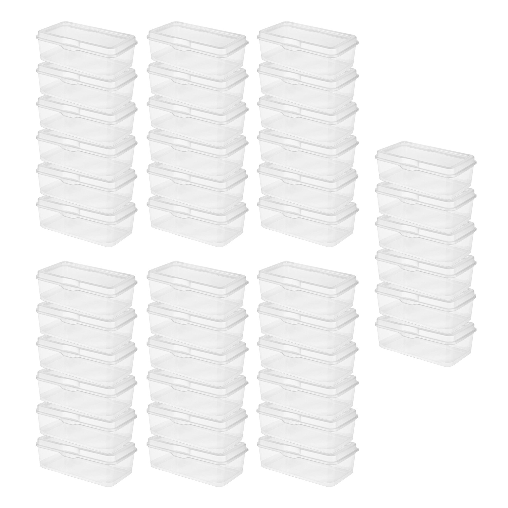 Sterilite Plastic FlipTop Latching Storage Box Container. Clear. 36 Pack