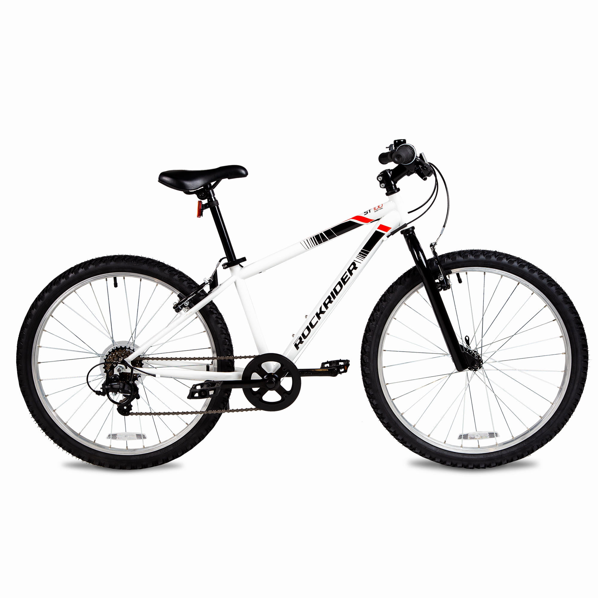 Decathlon Rock Rider ST100. 24″ Kids Mountain Bike. 4-5″ to 4-11”. White