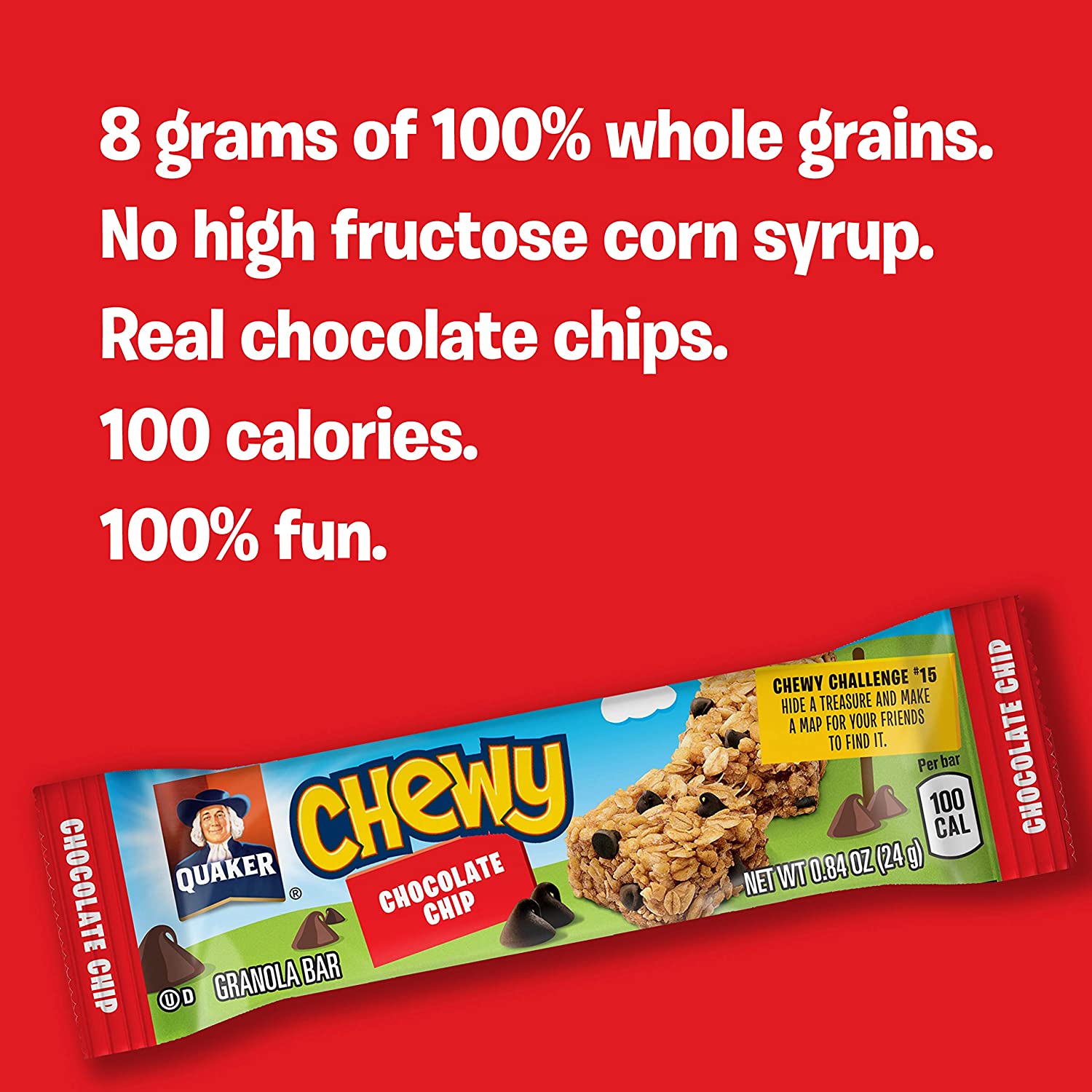 Quaker Chewy Granola Bars. Chewy & Dipps Variety Pack. (58 Bars)
