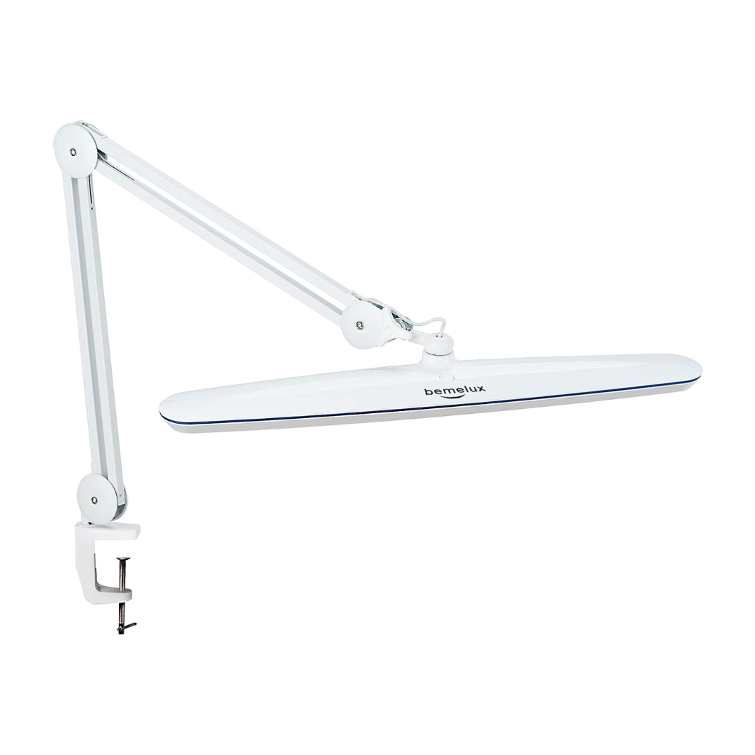 Bemelux Task Lamp with Clamp. Bright 117PCS LEDs. 23 Inch Lamp Head Work Lamp(White)