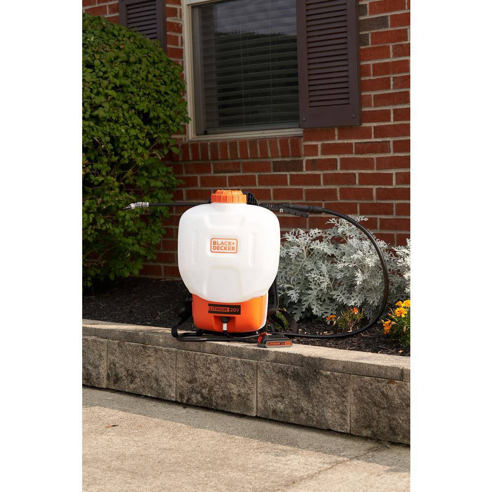 BLACK+DECKER 190657 4 Gal. Black and Decker Battery Powered Backpack Sprayer