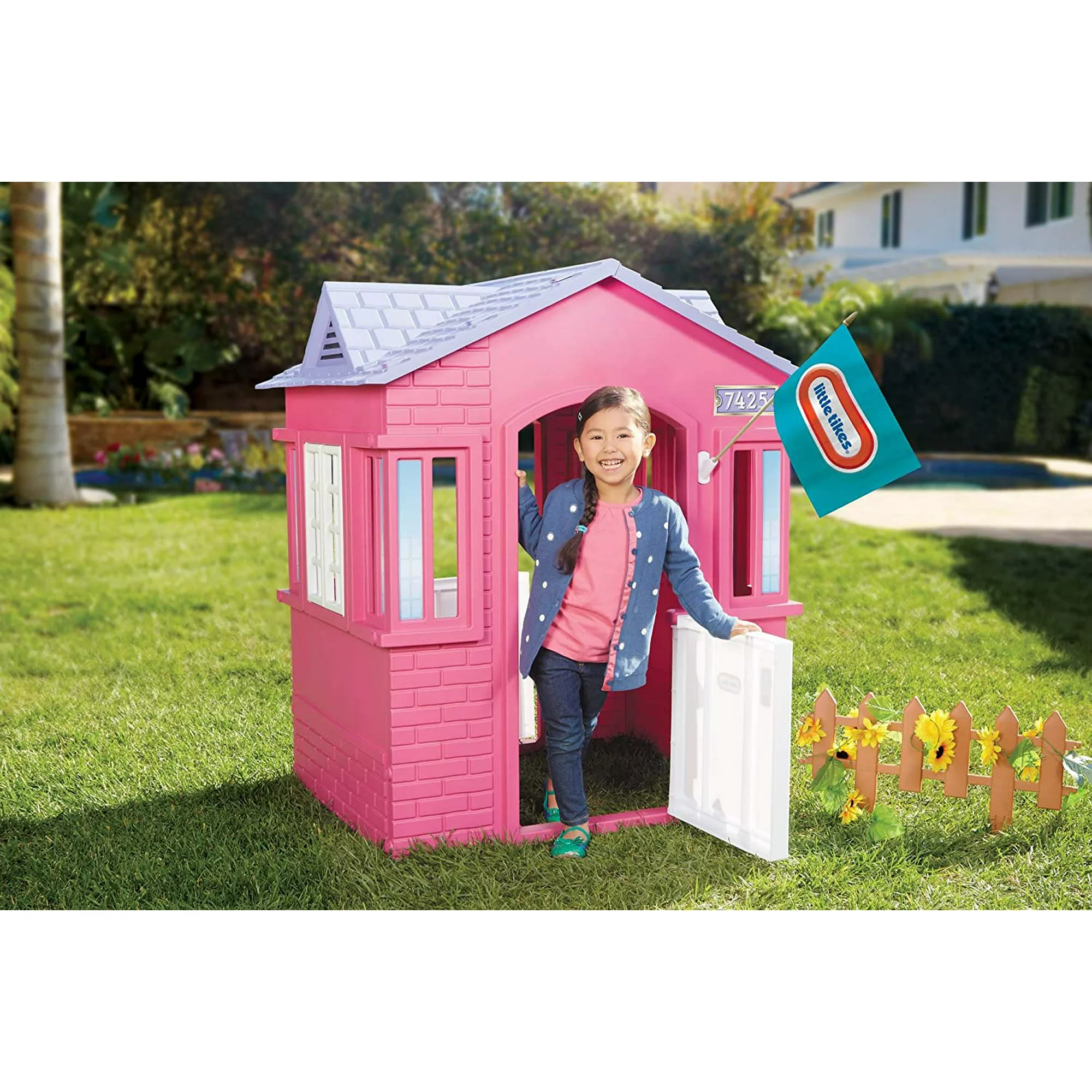 Little Tikes Cape Cottage House. Pink - Pretend Playhouse for Girls Boys Kids 2-8 Years Old