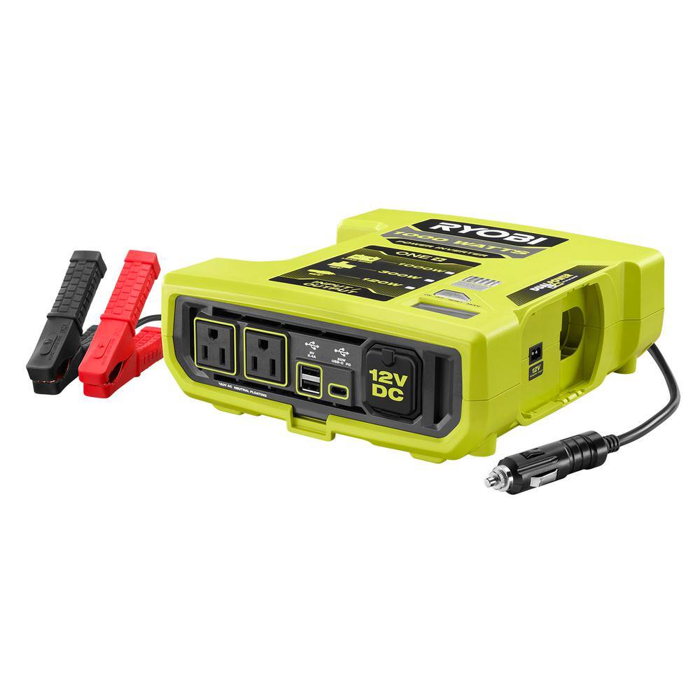 RYOBI RYi1030A ONE+ 18V 1000-Watt Max 12-Volt Automotive Power Inverter
