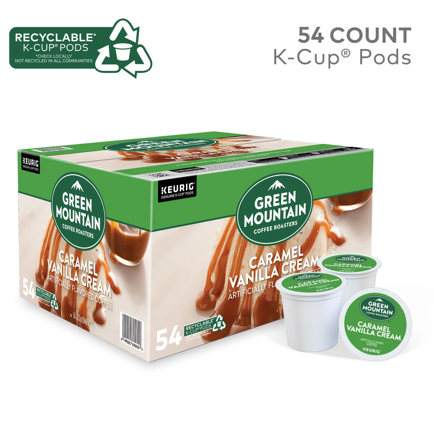 Green Mountain Coffee Single Serve K-Cups. Caramel Vanilla Cream (54 ct.)