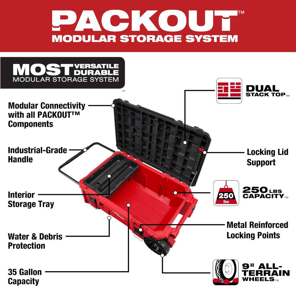 Milwaukee 48-22-8428-48-22-8429 Packout Tool Chest with XL Tool Box