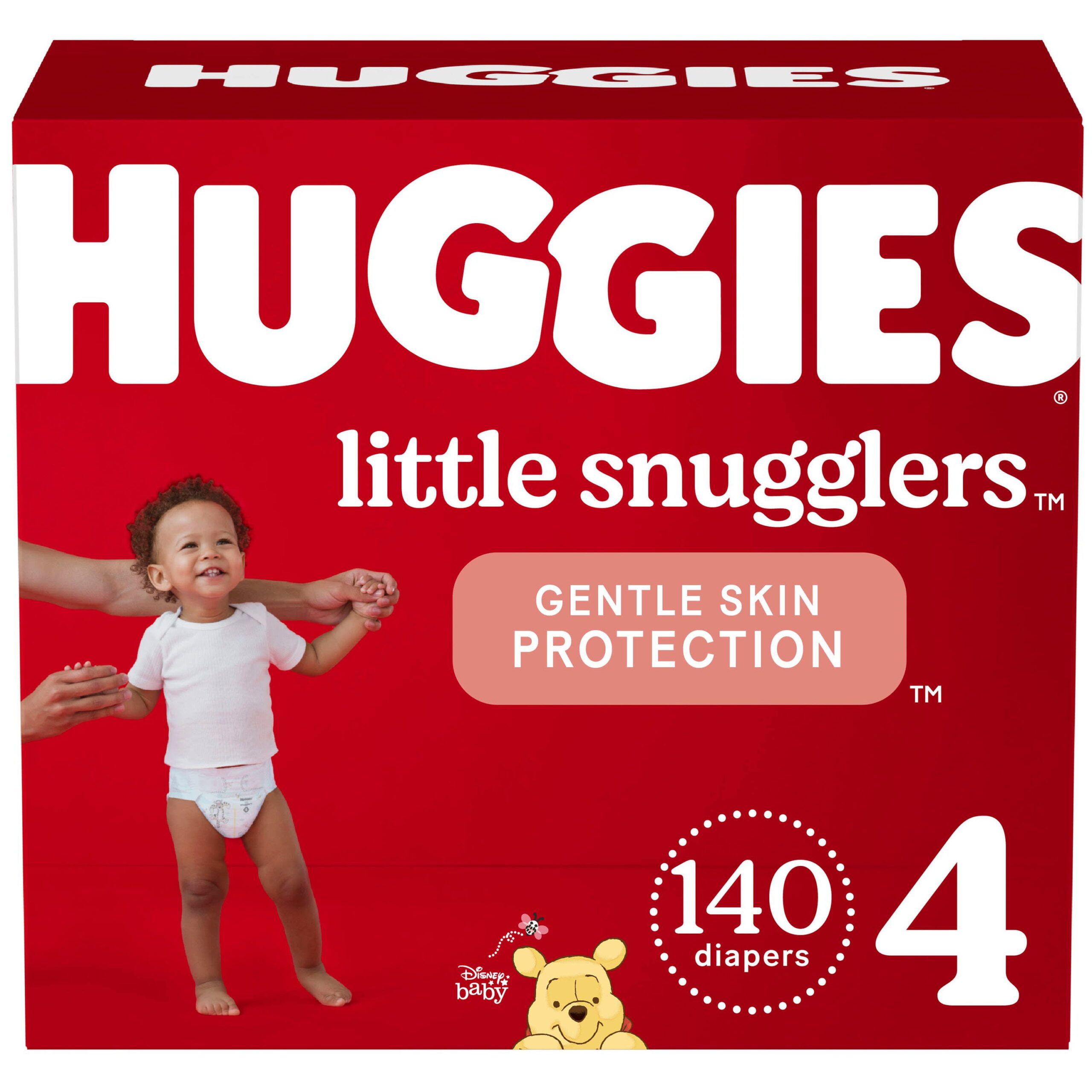Huggies Little Snugglers. 140 Count. Size 4 (22-37 lbs)