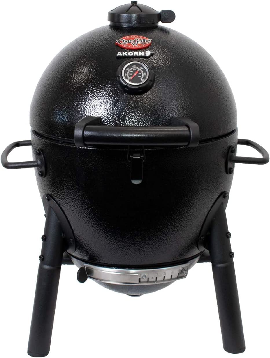 Char-Griller E6714 AKORN Jr. Portable Kamado Charcoal Grill. Black