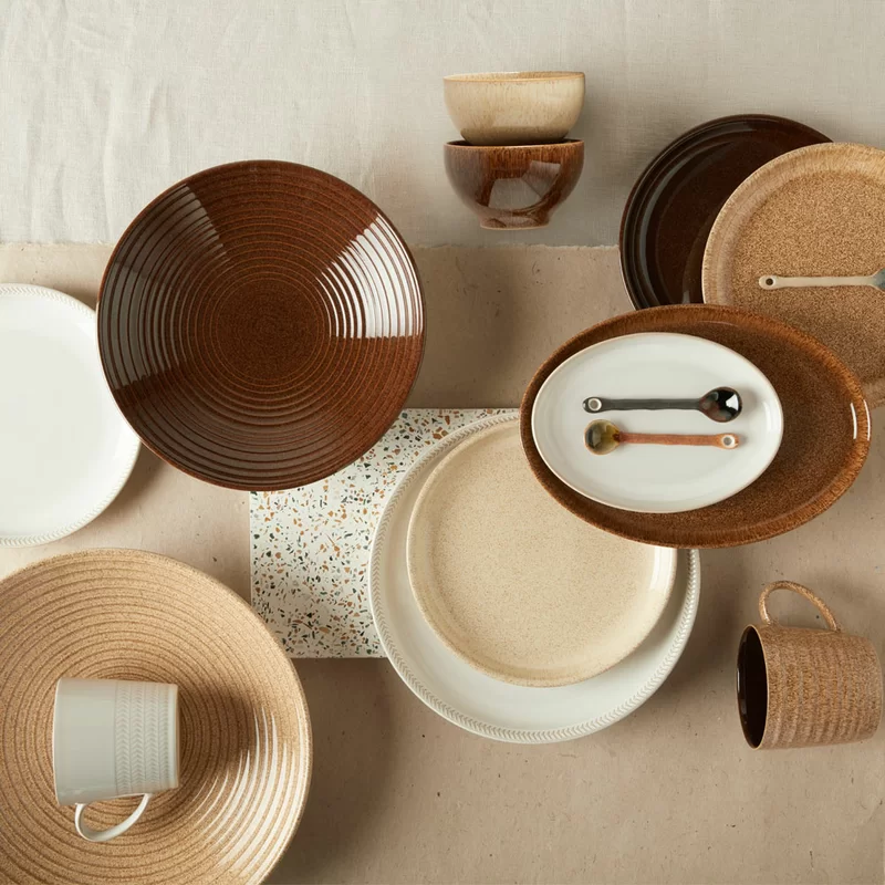Denby CRFT-003B-4 Studio Craft Brown Coupe Dinner Plate (Set of 4)