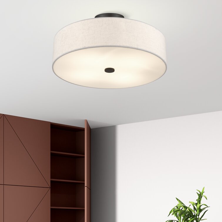 Paquette Fabric Semi Flush Mount