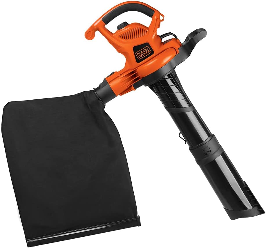 BLACK+DECKER 3-in-1 Electric Leaf Blower. Leaf Vacuum/Mulcher. Corded. 12-Amp (BV6600)