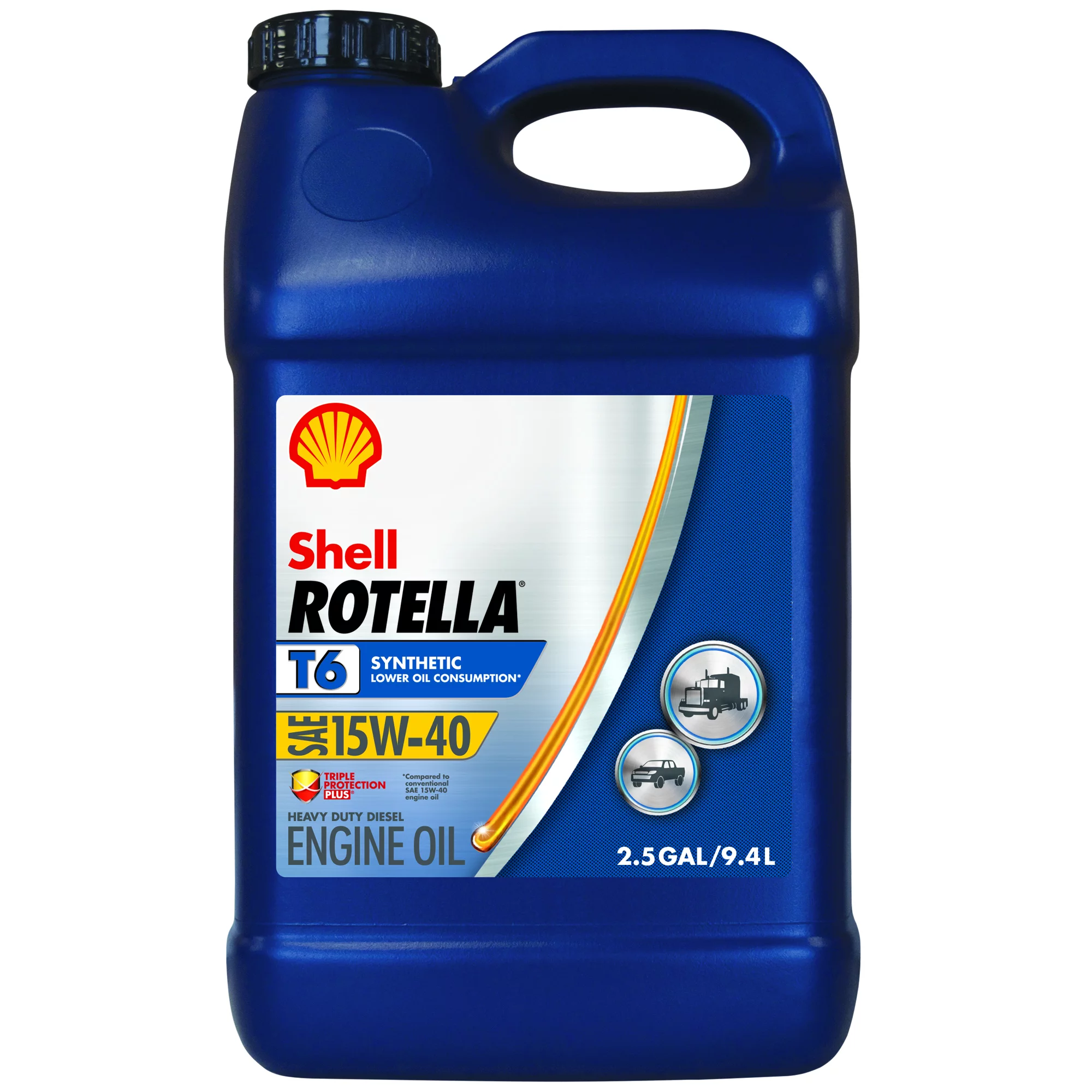 Shell Rotella T6 Full Synthetic 15W-40 Diesel Engine Motor Oil. 2.5 Gallon