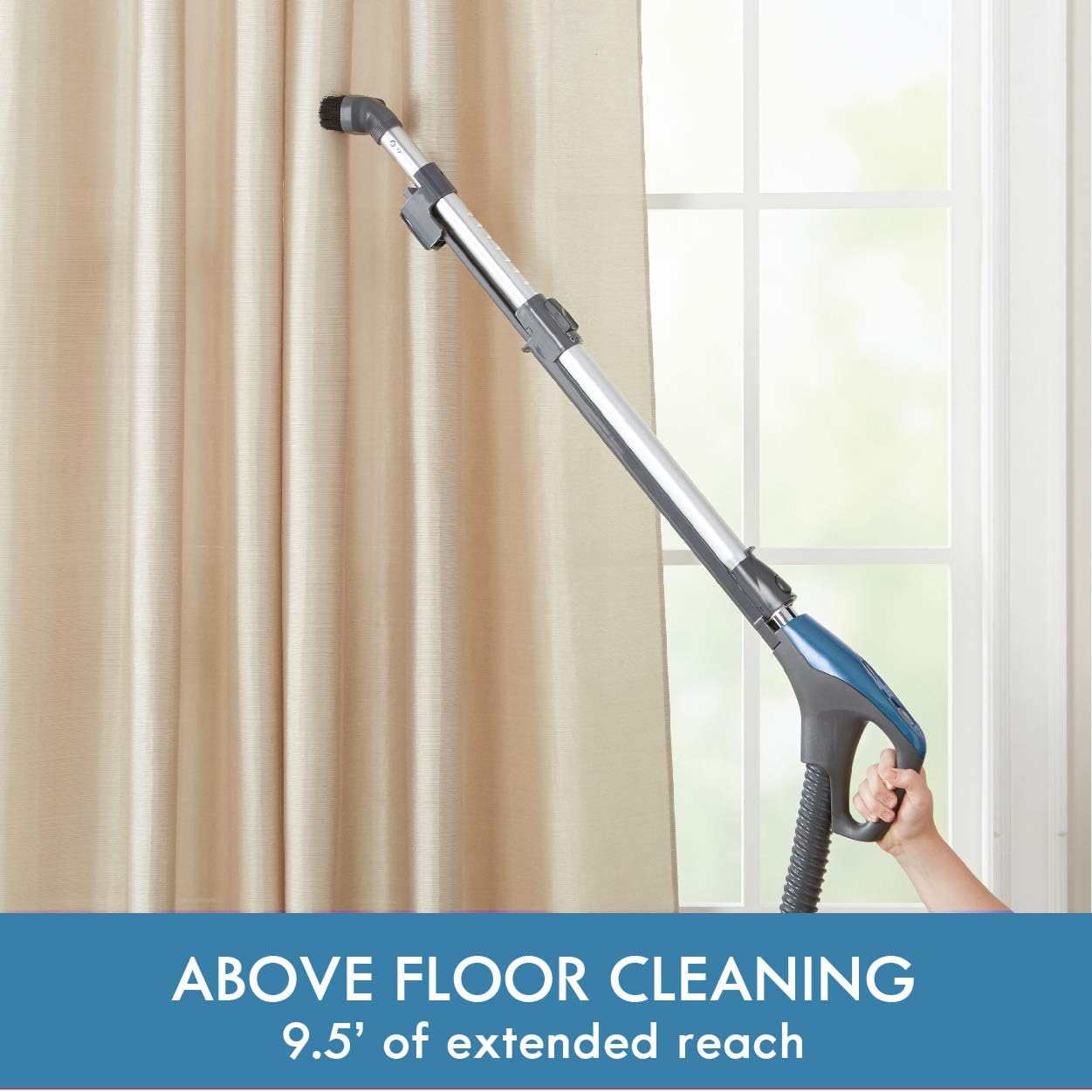 Kenmore Pet Friendly Lightweight Bagged Canister Vacuum Cleaner with Extended Telescoping Wand. HEPA. 2 Motors. Retractable Cord. and 4 Cleaning Tools. Blue