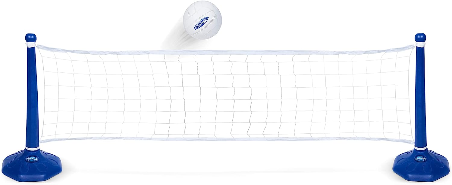 SwimWays Poolside Volleyball Set for Inground Swimming Pools