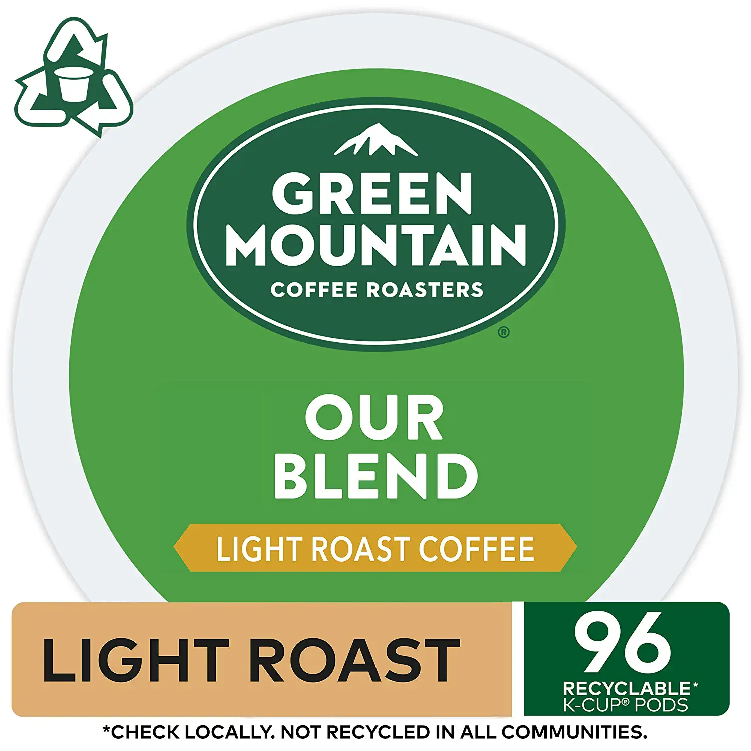 Green Mountain Coffee Roasters Our Blend Single-Serve Keurig K-Cup Pods Light Roast Coffee. 24 Count (Pack of 4)