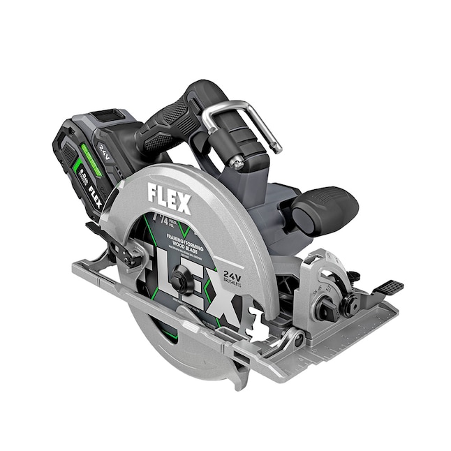 FLEX Circular Saw FX2141-1D 24-volt-Amp 7-1/4-in Brushless Cordless Circular Saw Kit (1-Batteries Charger Included)