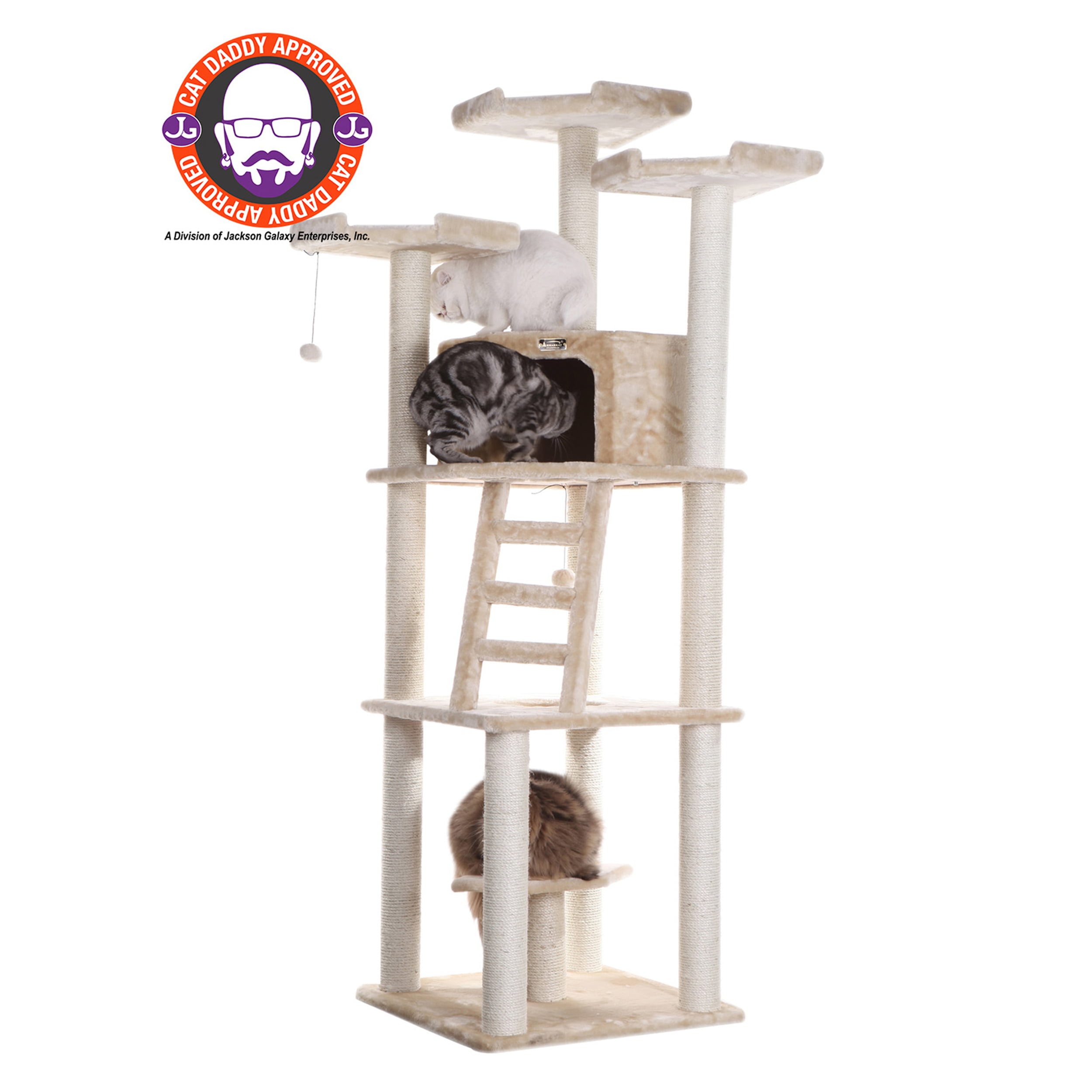 Armarkat Classic real wood Cat Tree Model A8001. 80 inch Beige