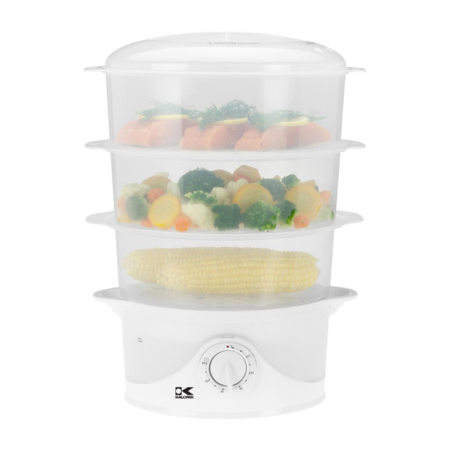 Kalorik 3-Tier Food Steamer - White