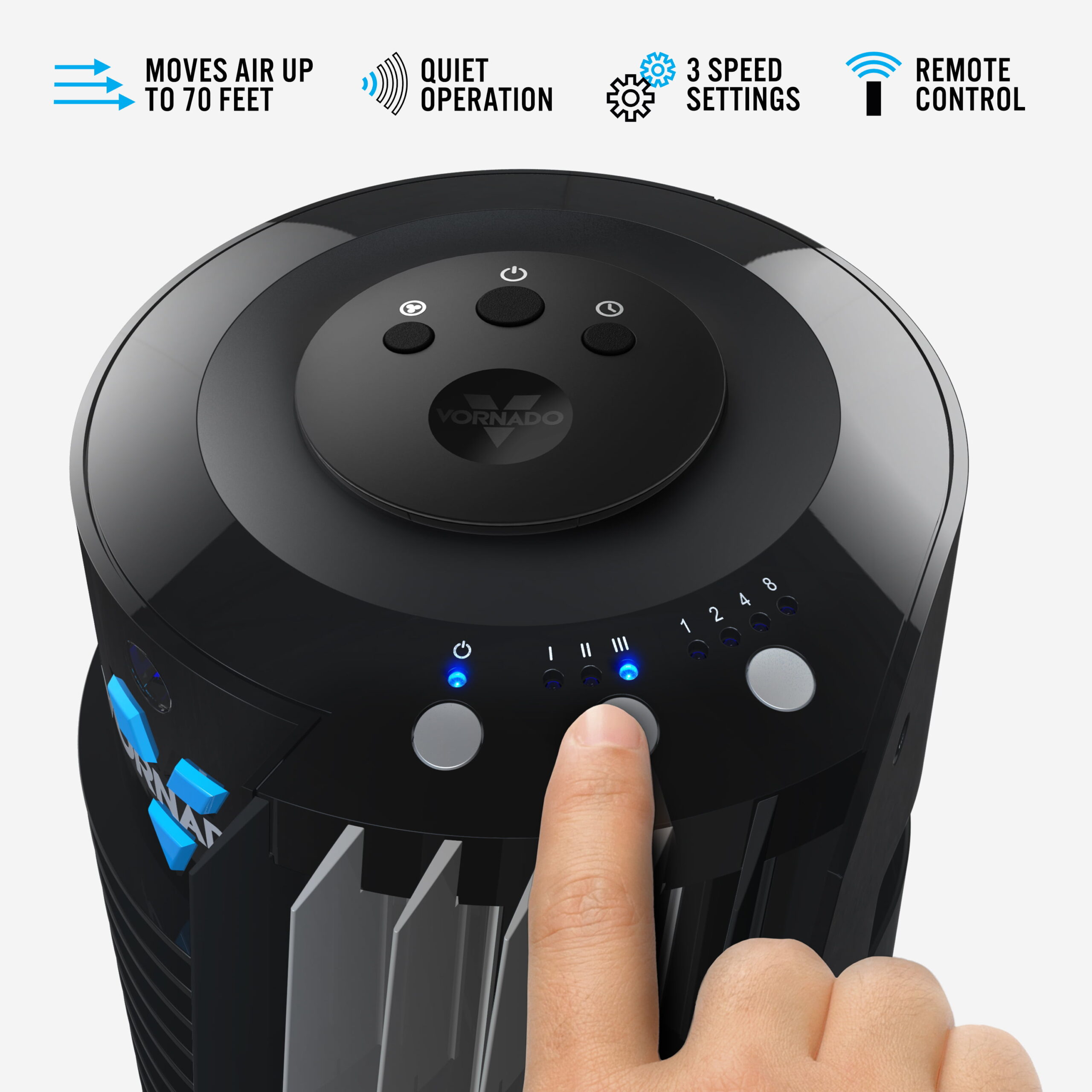 Vornado 37″ V-flow Air Circulator Tower Fan with Remote Control