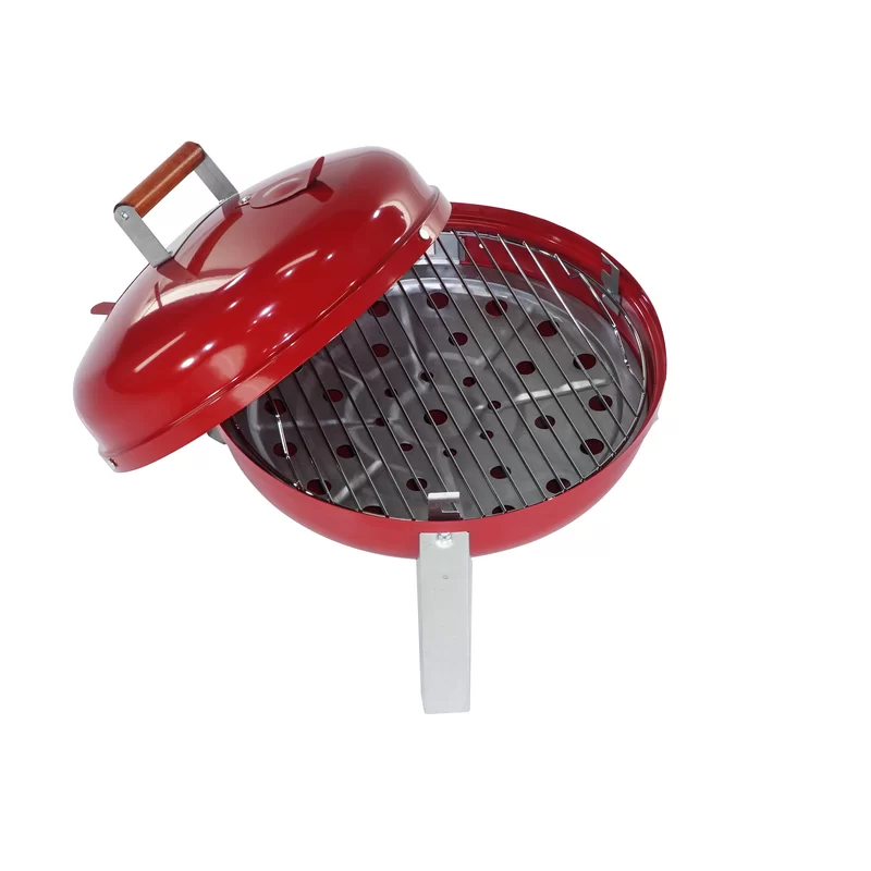 Americana 2130-4-511 The Wherever Portable Dual Fuel Electric and Charcoal Grill in Red