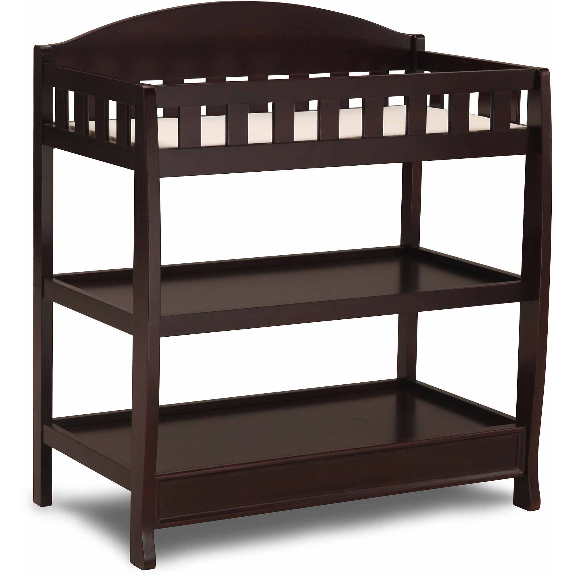 Delta Children Wilmington Changing Table with Pad. Dark Chocolate