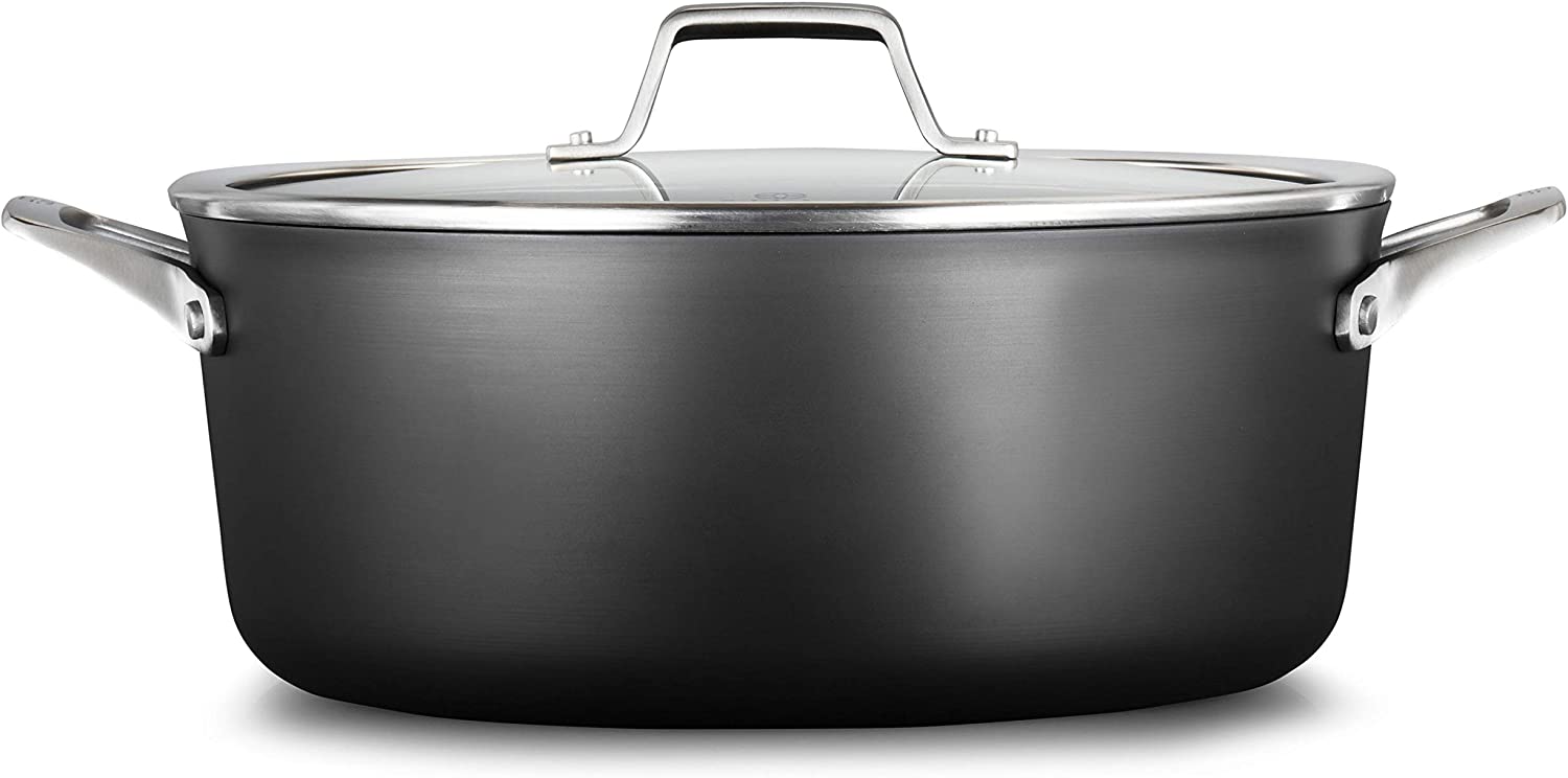 Calphalon 2029654 Premier Hard-Anodized Nonstick 8.5-Quart Dutch Oven with Cover. Black